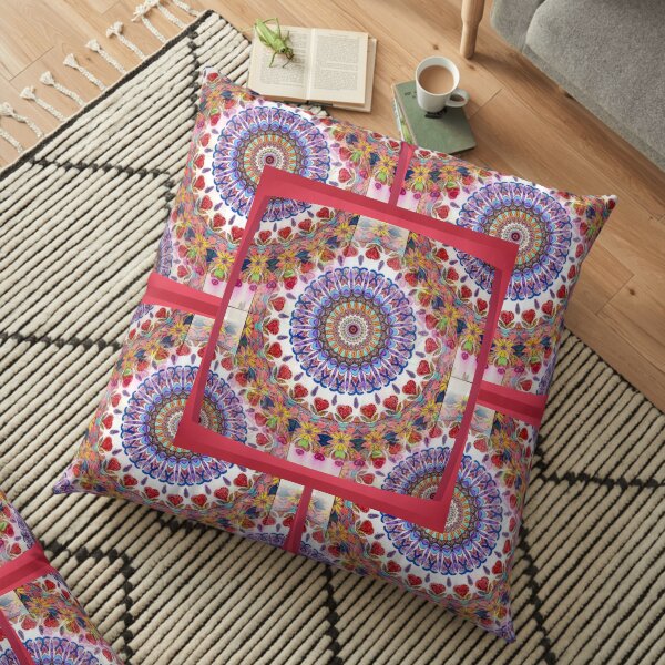 Style Old Colored Lace Fall Into Winter Design at Green Bee Mee Floor Pillow