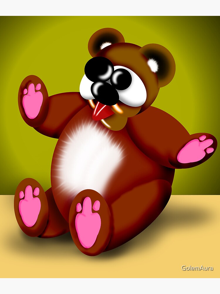 "Cross Eyed Bear" Poster for Sale by GolemAura Redbubble