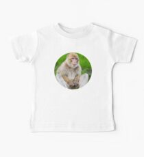 Funny monkey looks funny around Baby Tee
