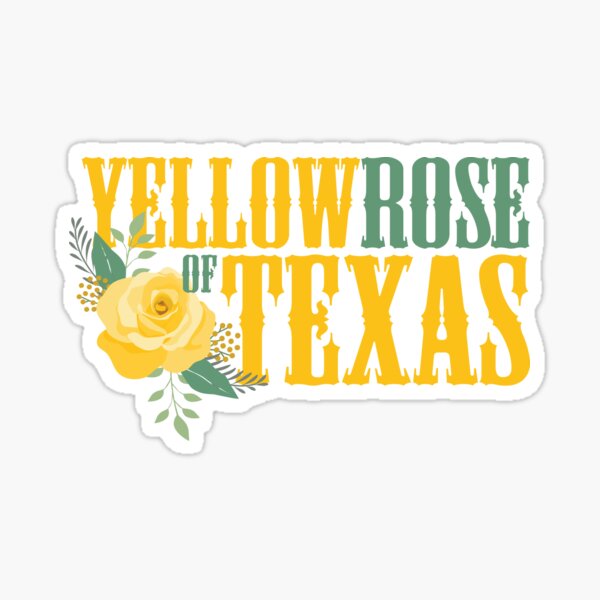 Yellow Rose of Texas - Western Single Rose Sticker
