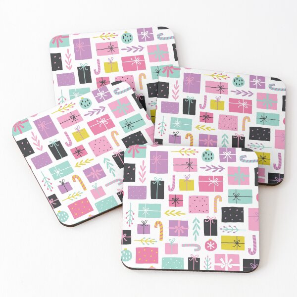 Item preview, Berry Cute Christmas Presents with Ornaments and Candy Canes designed and sold by Pink Pineapple Works.