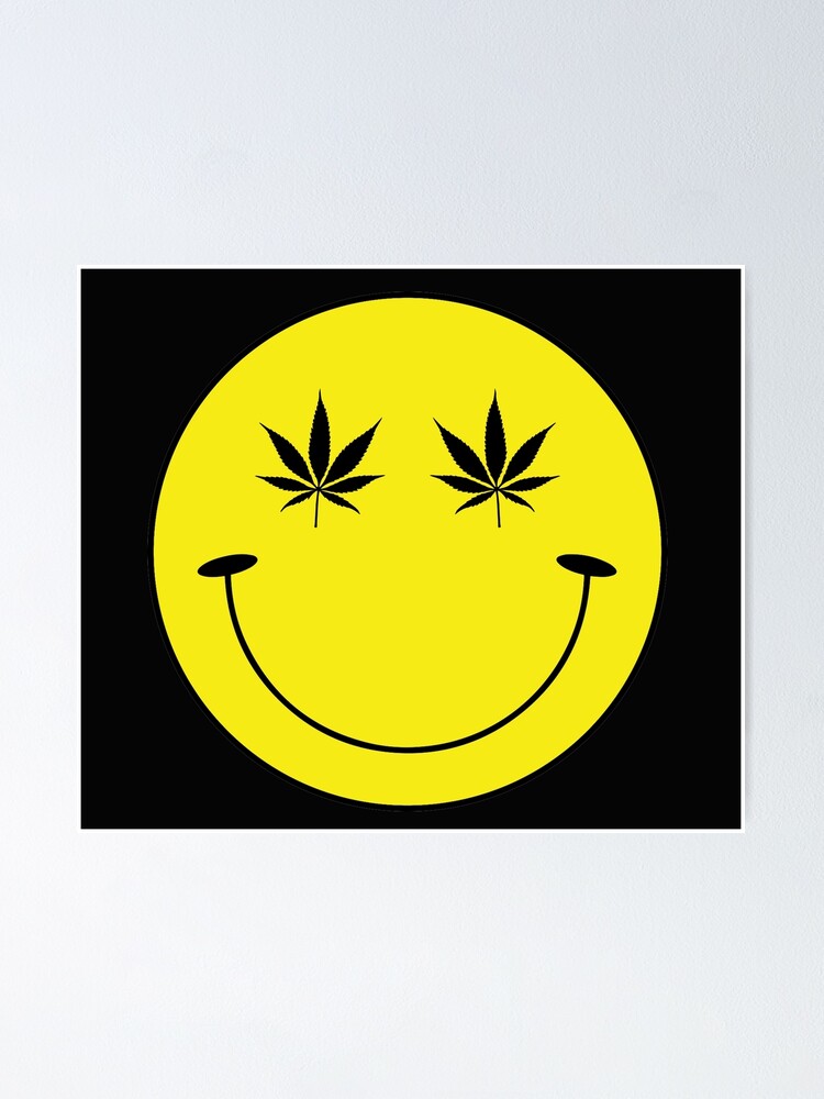 Stoned Smiley Face Poster By Avidfan2000 Redbubble 