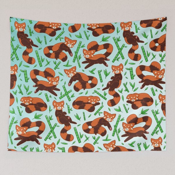 Item preview, Red Panda Pattern  designed and sold by Macbendigo.