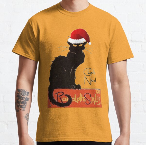 Le Chat Noel Christmas Parody Grungy Distressed Vintage Cat Classic T-Shirt