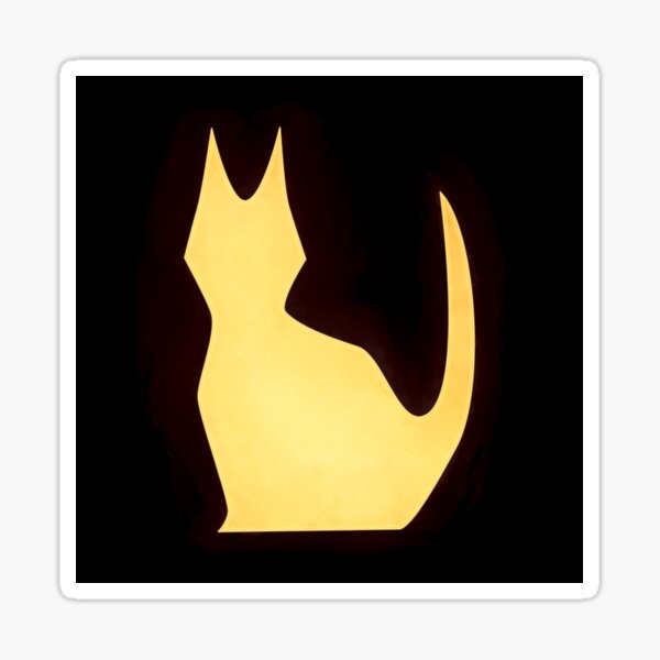 glow cat Sticker