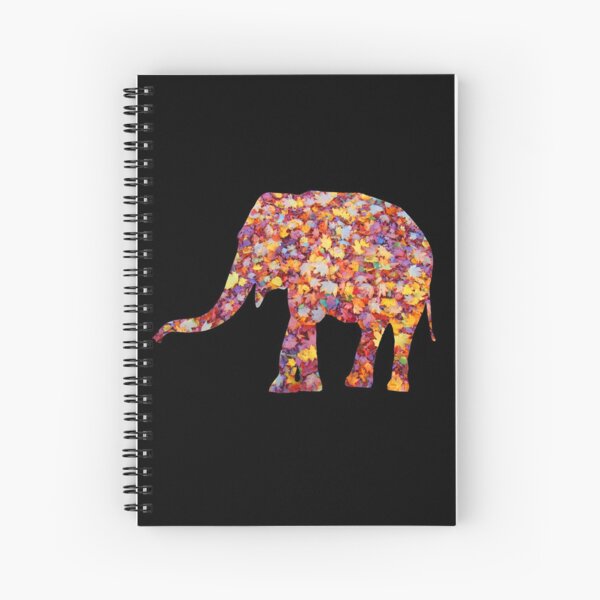 wundervoller Elefant im Herbst - Gewand, Afrika Spiralblock