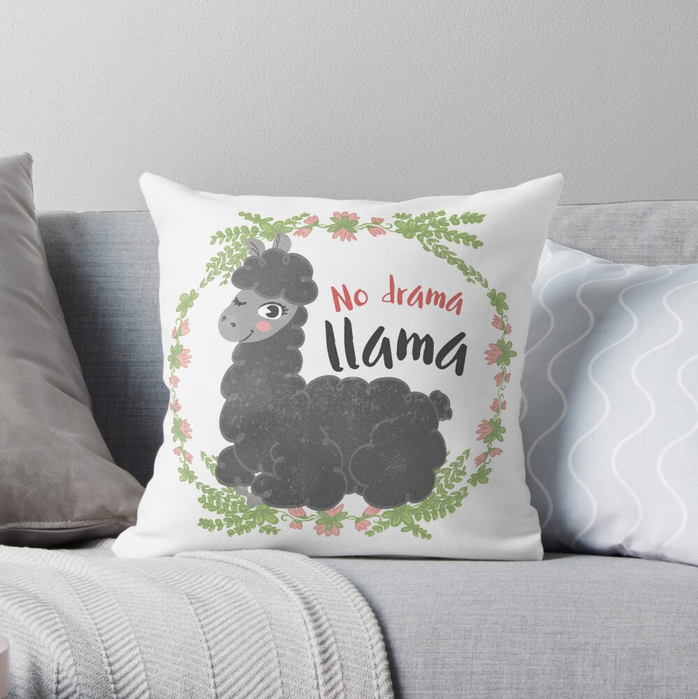 llama throw pillow