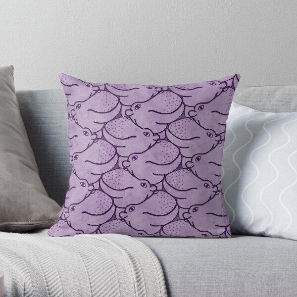 Têtes en l'air les hippos - violet Coussin