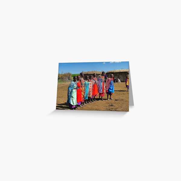 Colorful Masai Women Greeting Card