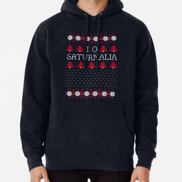 Ugly Christmas Sweater Io Saturnalia Ya Filthy Heathen Pullover Hoodie for Sale by humnoo Redbubble