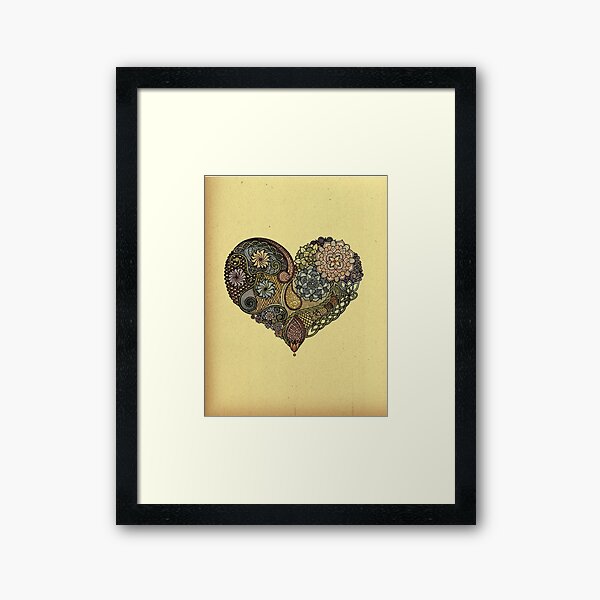 Tangled Heart Framed Art Print