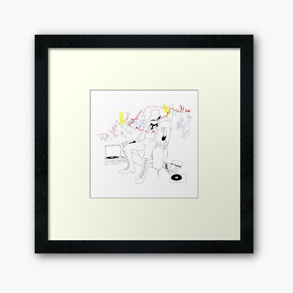 The Ringmaster and his Vinyl by Blood Bath Cards Framed Art Print