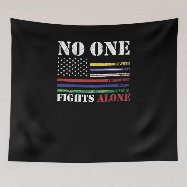 Item preview, No One Fights Alone Emergency Services EMS Dispatch T-Shirt designed and sold by LookTwice.