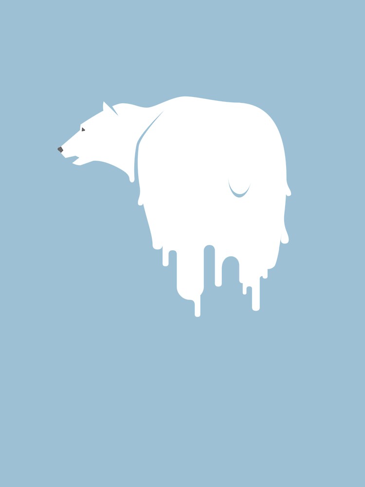 Melting polar bear - White by Posterboy