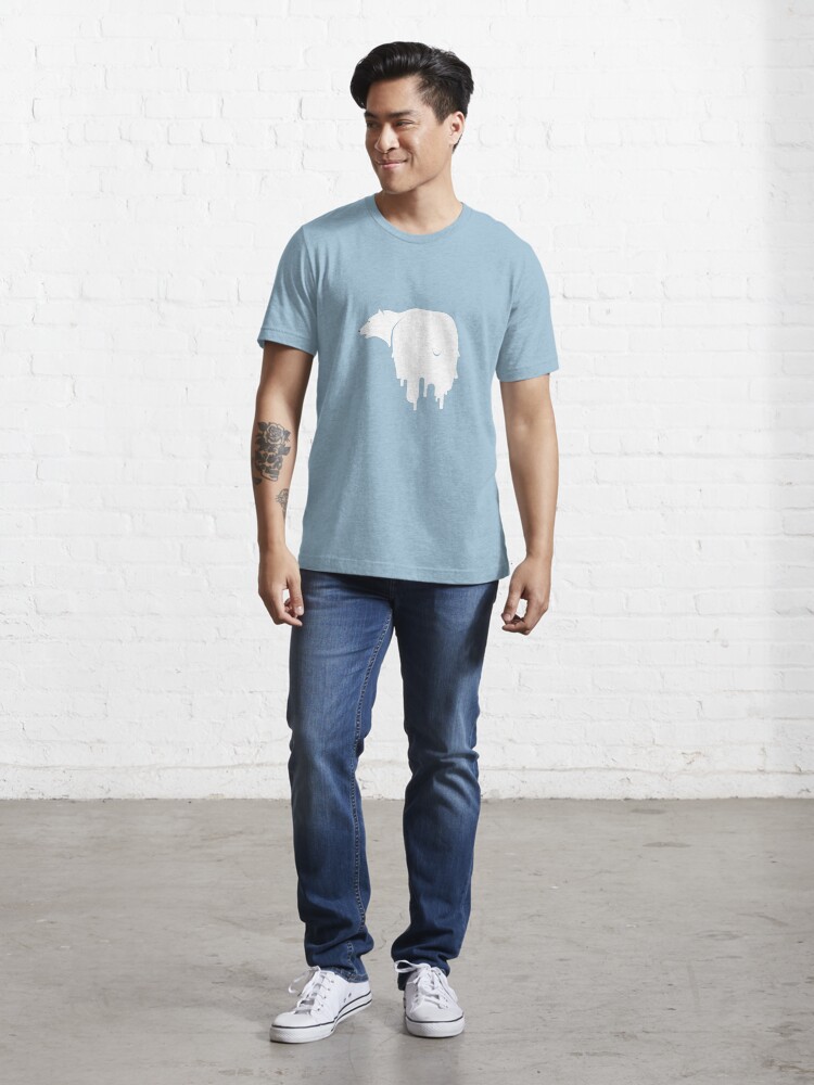 Alternate view of Melting polar bear - White Essential T-Shirt