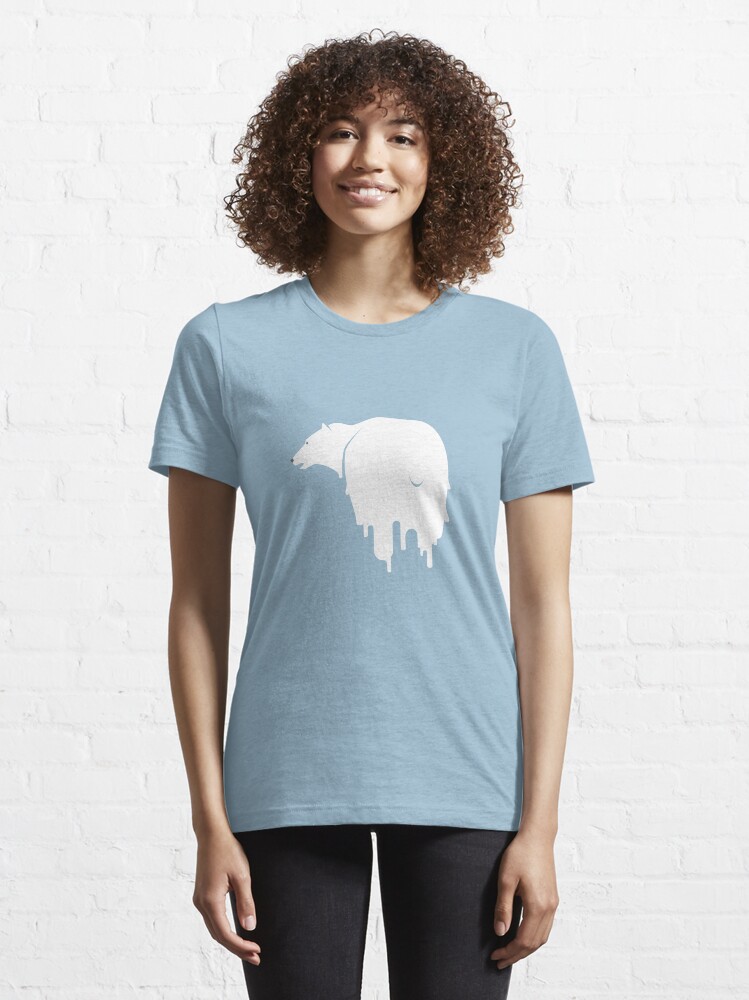 Alternate view of Melting polar bear - White Essential T-Shirt