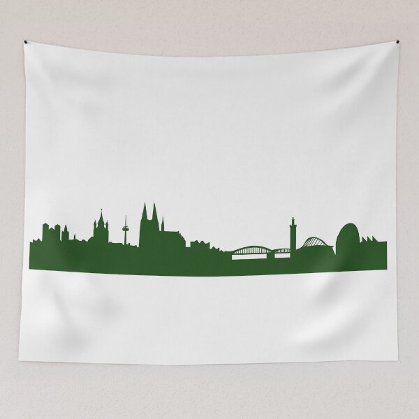 Item preview, COLOGNE Skyline in forest green designed and sold by 44spaces.