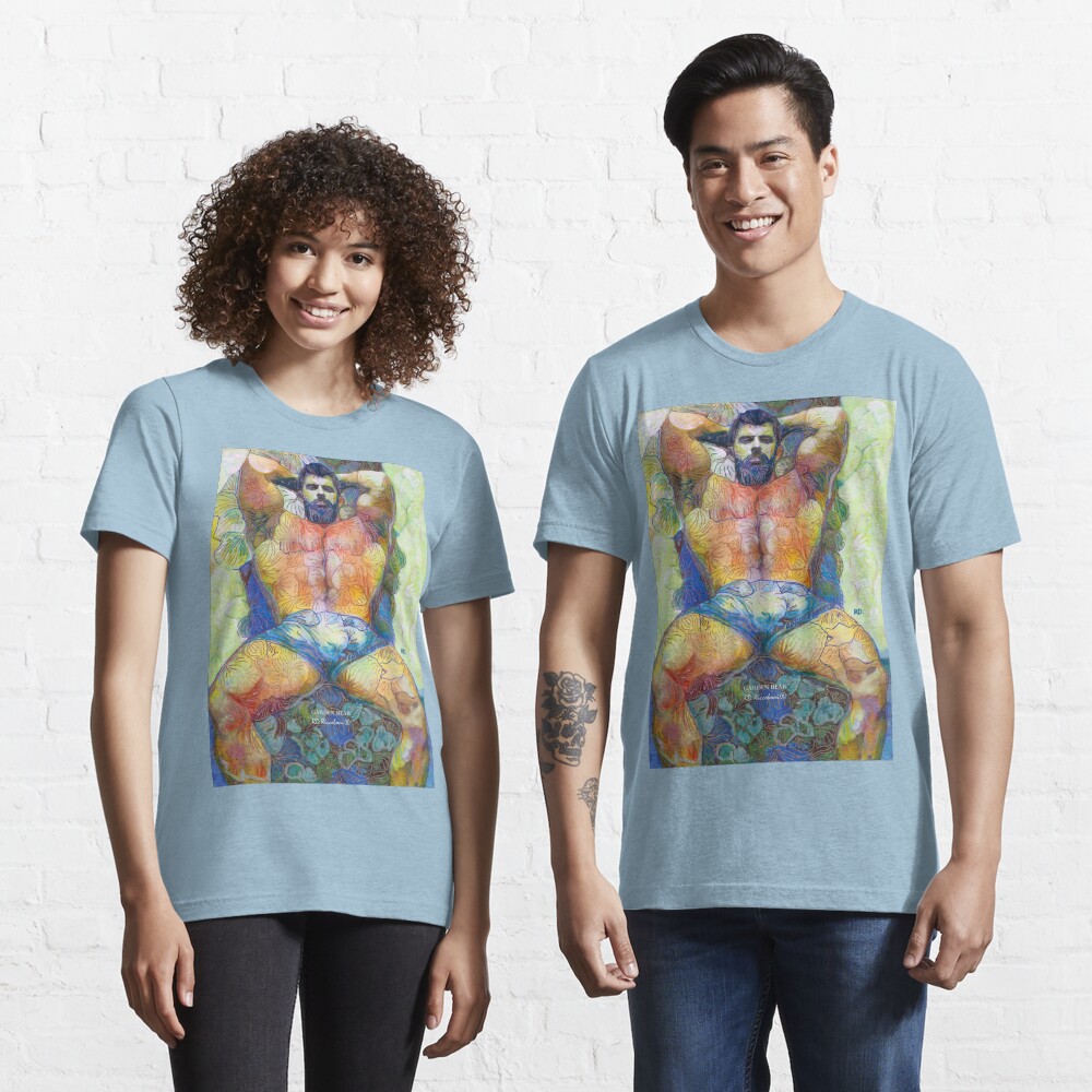 Garden Bear by RD Riccoboni - Naughty Boy Painting Essential T-Shirt