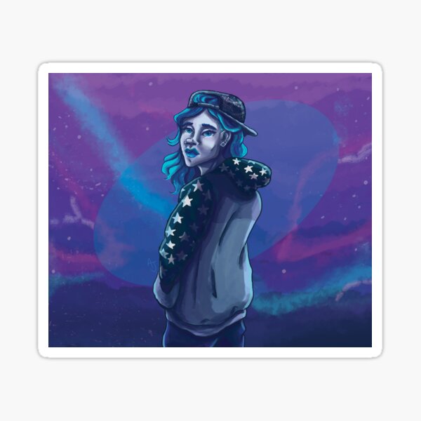 Star Girl - Digital Redraw Sticker