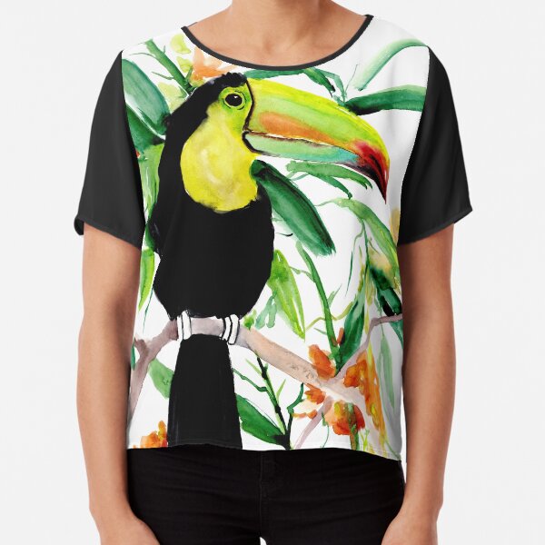 Toucan in Jungle Chiffon Top