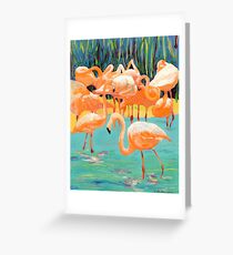 Flamingo's by RD Riccoboni Greeting Card