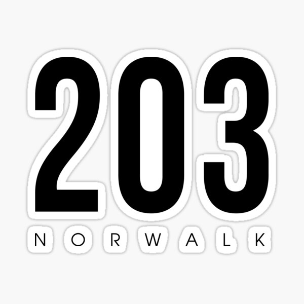 Artikel-Vorschau von Norwalk, CT - 203 Vorwahldesign, designt und verkauft von CartoCreative.