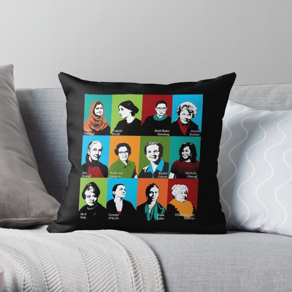 Feminist Icons Throw Pillow