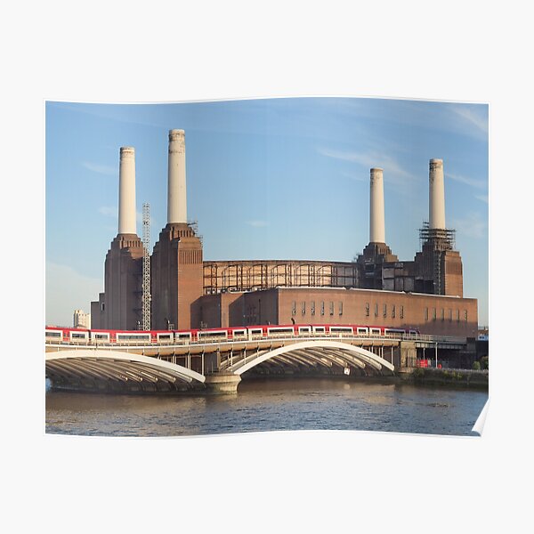 Battersea Power Station inondazione di Festival della Gran Bretagna 1951 POSTER