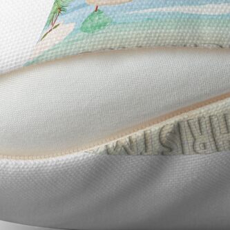 Alternate view of Coastal Christmas E Throw Pillow