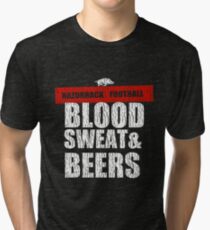 Razorback Football- Blood, sweat, and beers Tri-blend T-Shirt