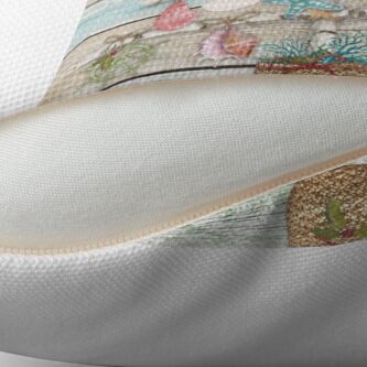 Alternate view of Coastal Christmas A Throw Pillow