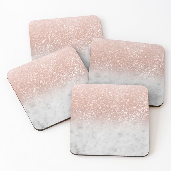 Item preview, White Marble Rose Gold Ombre Glam #1 (Photo of Glitter Only - Not Reflective) designed and sold by Anita's & Bella's Art.
