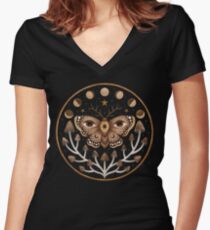 Camiseta entallada de cuello en V Visiones forestales