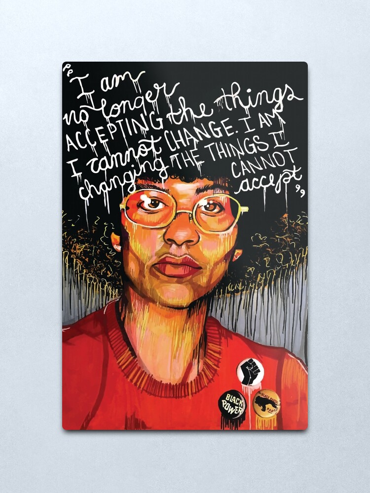Alternate view of Angela Davis Metal Print