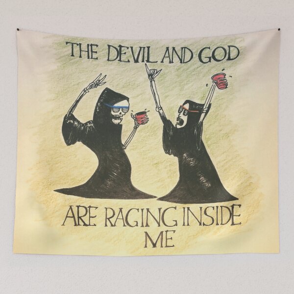 Item preview, The god and devil are ragin' designed and sold by devkshaw.