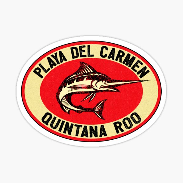 Item preview, Playa Del Carmen Mexico Marlin Fishing Beach Ocean Quintana Roo designed and sold by DESTINATIONS DECAL.