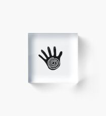 Paleo Hand Design 1 Solid Black Acrylic Block