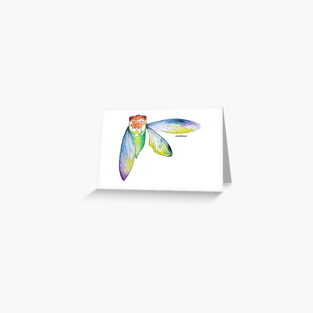 Cicada watercolour Greeting Card