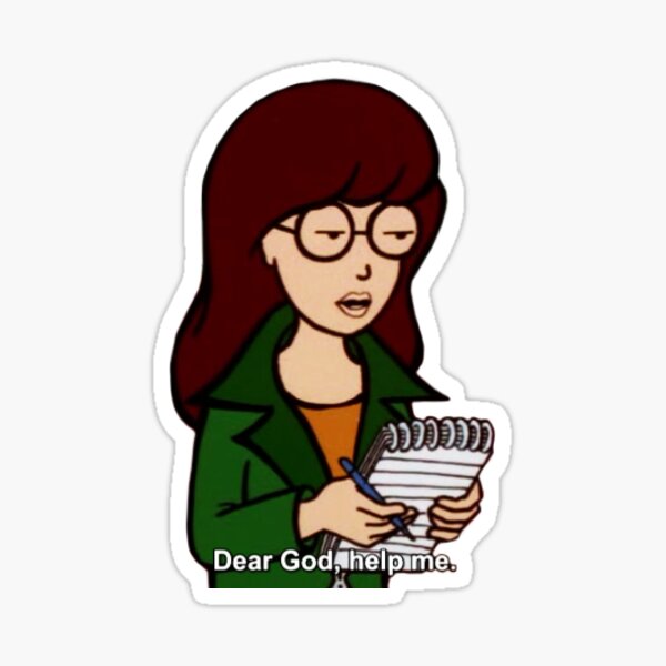 dear god help me Sticker