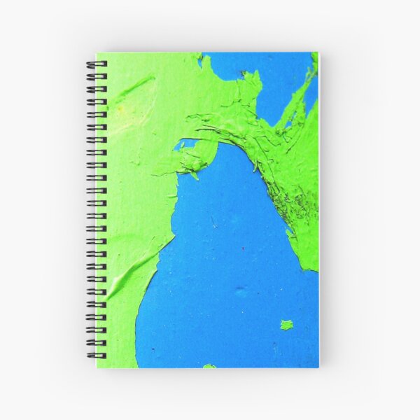Green on Blue Spiral Notebook