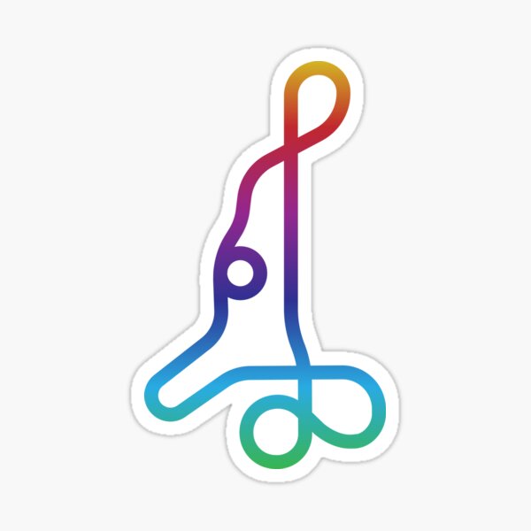 Rainbow Road Map Sticker