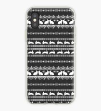 Winter Bunny Pattern iPhone Case
