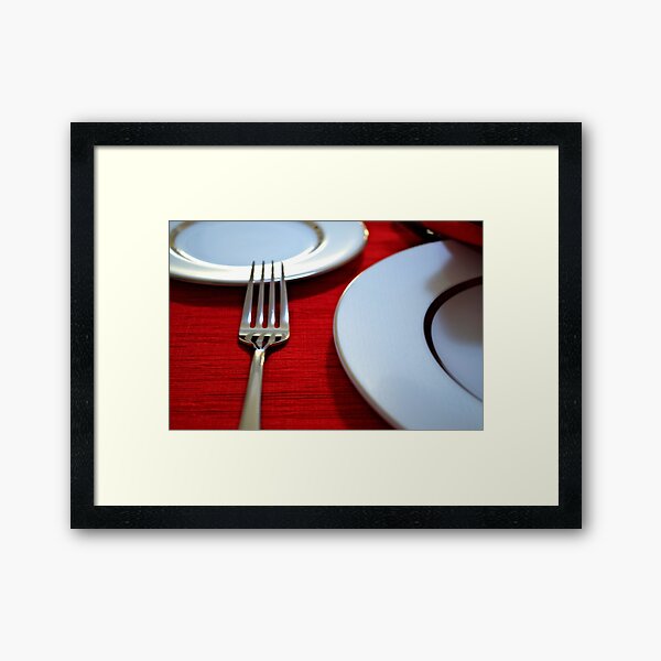 Red Setting Framed Art Print