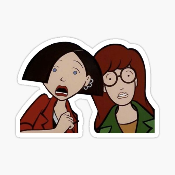 daria and jane Sticker
