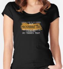 I Wanted to Go Jogging Proverbs Bible Quote Gag T-Shirt Women's Fitted Scoop T-Shirt