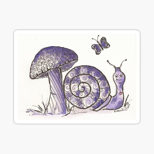 Item preview, Happy purple snail designed and sold by Becky Stouten.