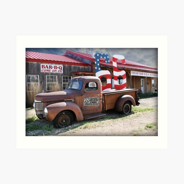 Route 66 in Adrian, Texas Art Print