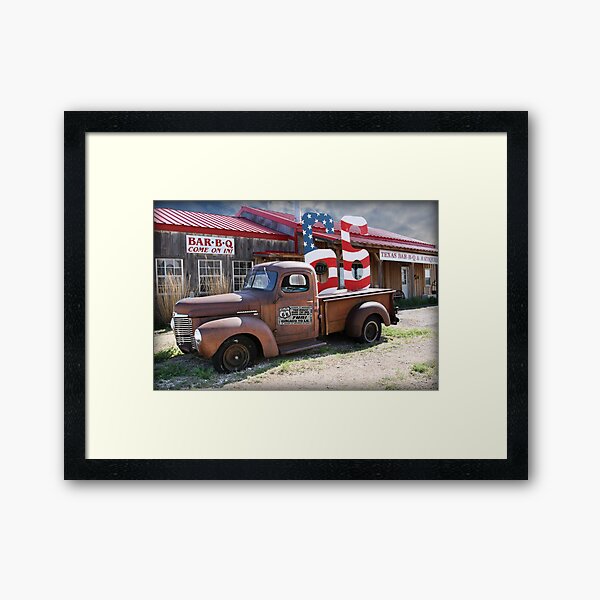 Route 66 in Adrian, Texas Framed Art Print