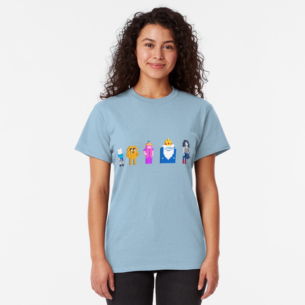 Adventure Time Lineup Voxel Style Classic T-Shirt