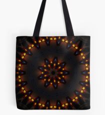 Dark Orange Mysterious Mandala Tote Bag